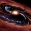 Galaxy survives a ravenous black hole by birthing 100 stars a year