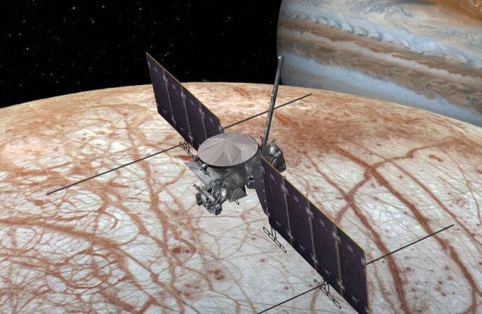 Jupiter’s icy moon Europa may glow in the dark