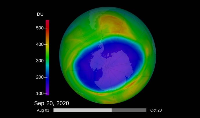 The seasonal ozone hole over Antarctica will remain active well into November