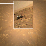 Mars helicopter photographs Mars rover