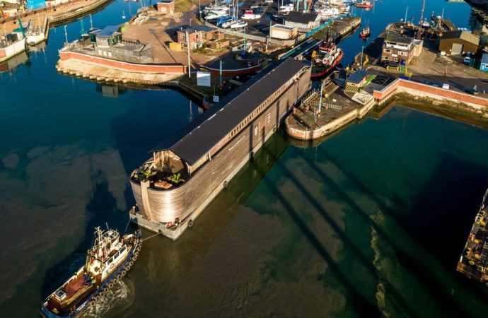 ‘Unseaworthy’ Noah’s Ark replica detained at Ipswich Waterfront
