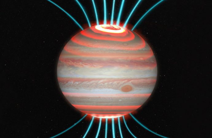 Jupiter’s intense auroras superheat its upper atmosphere